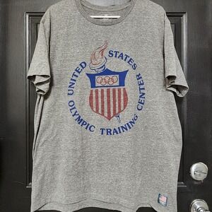 United States Olympic Training Center T-Shirt XL Gray Short Sleeve Tee Torch